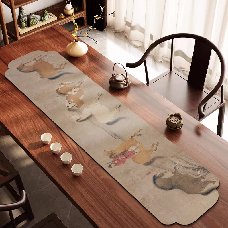 新中式复古餐桌垫吸水垫吸油餐盘垫茶垫沥水垫茶杯垫茶具垫