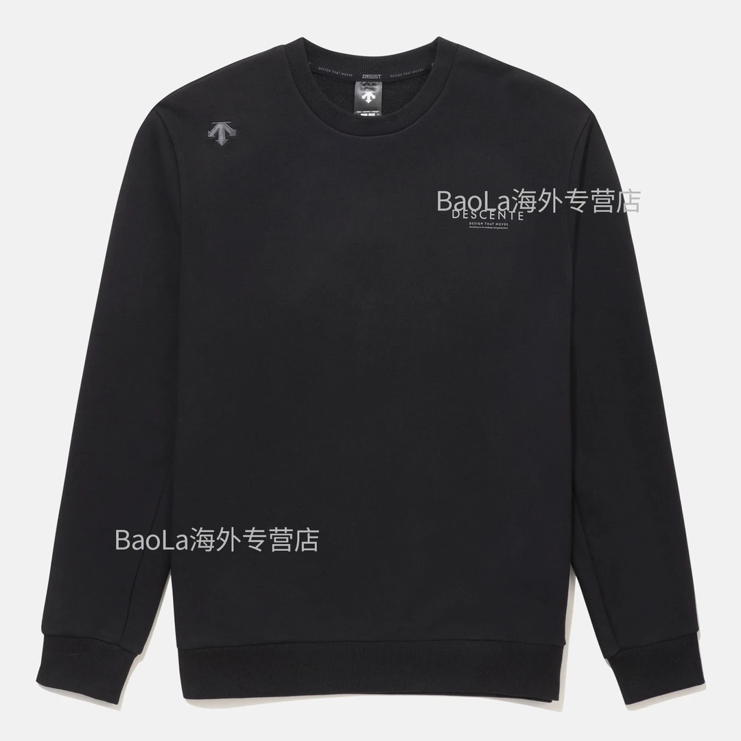 DESCENTE/迪桑特韩版经典徽标圆领长袖卫衣男女同款SQ323UHT81