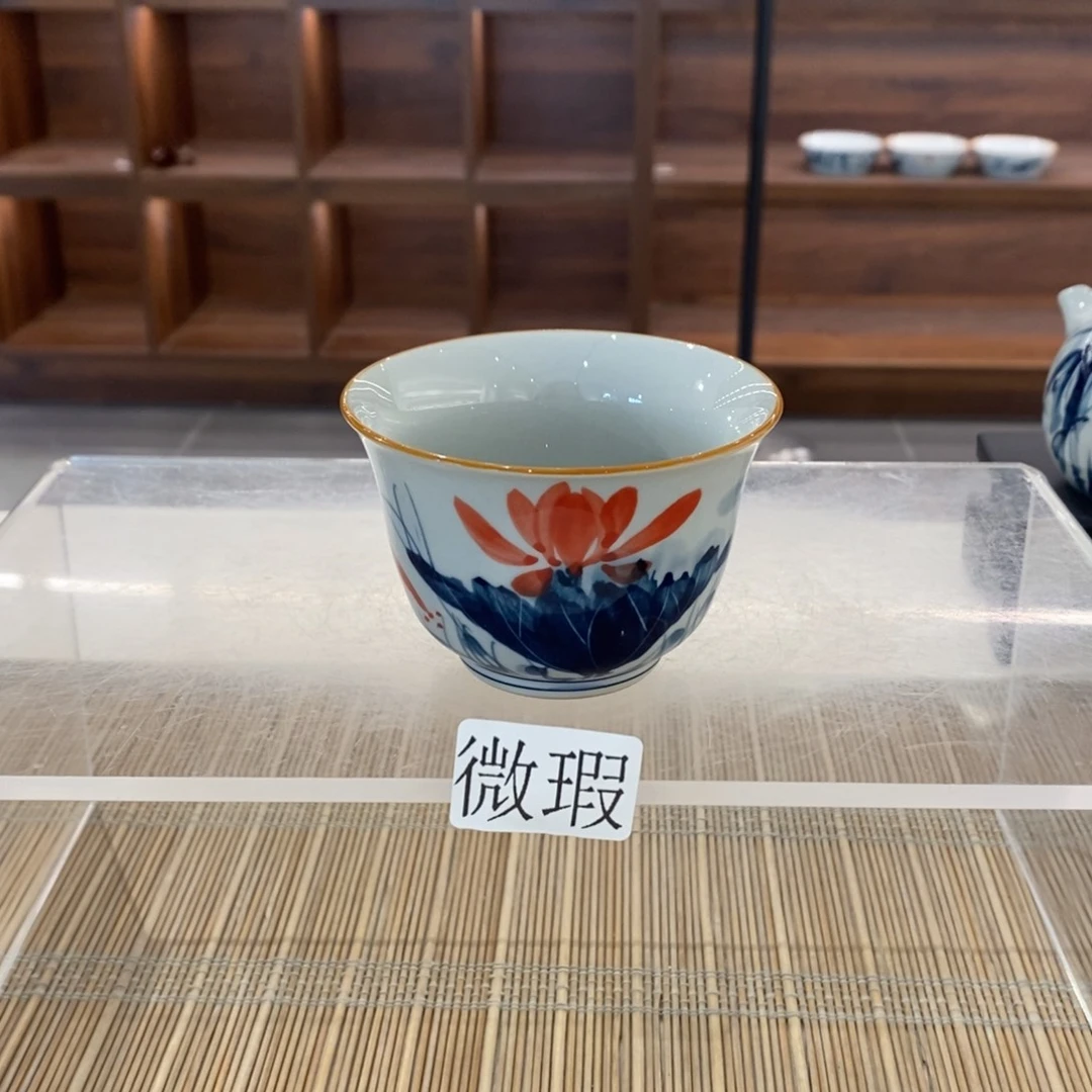 釉下彩老陶泥手工绘制