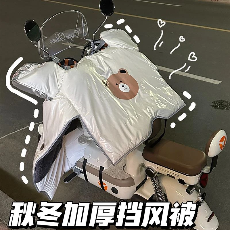 2025电动车挡风被加绒加厚冬天款电瓶车挡风被冬季防水2025新款