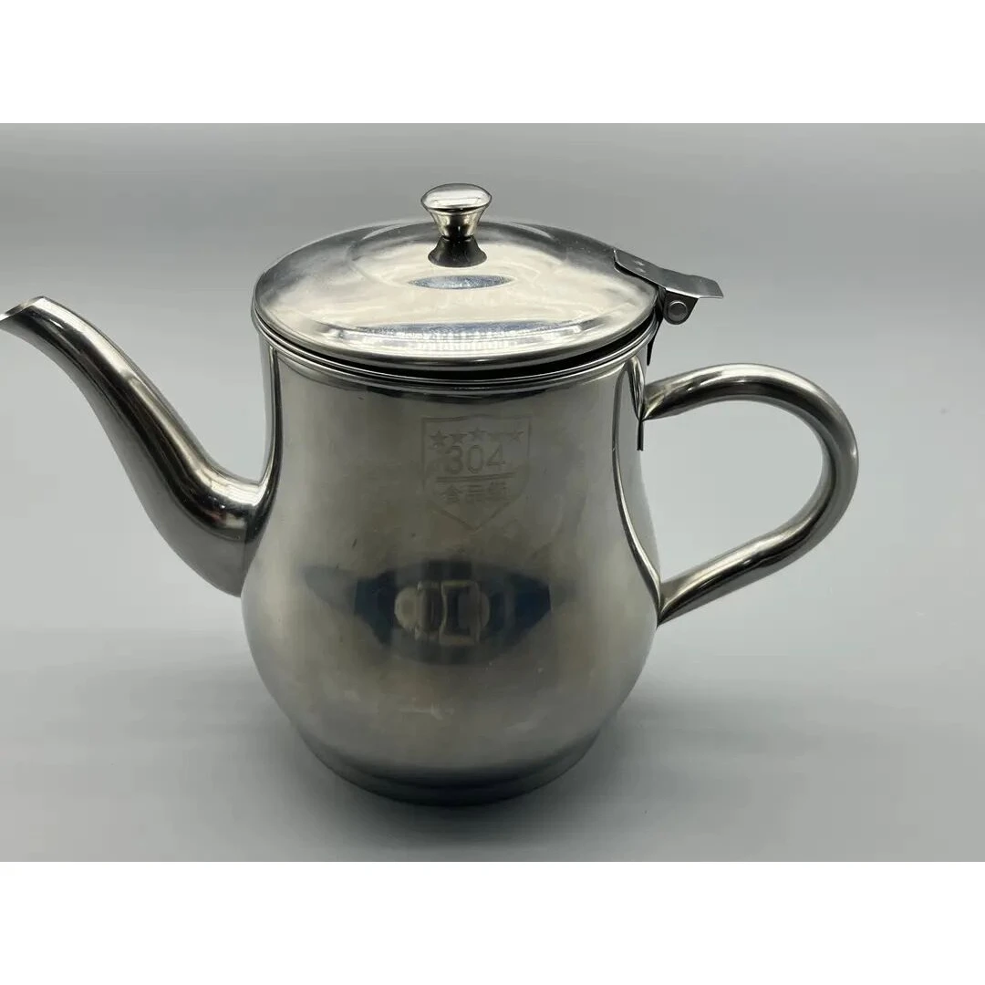 c-600mL 不锈钢油壶带滤网滤油壶防漏安士壶倒油瓶罐厨房储油瓶AY