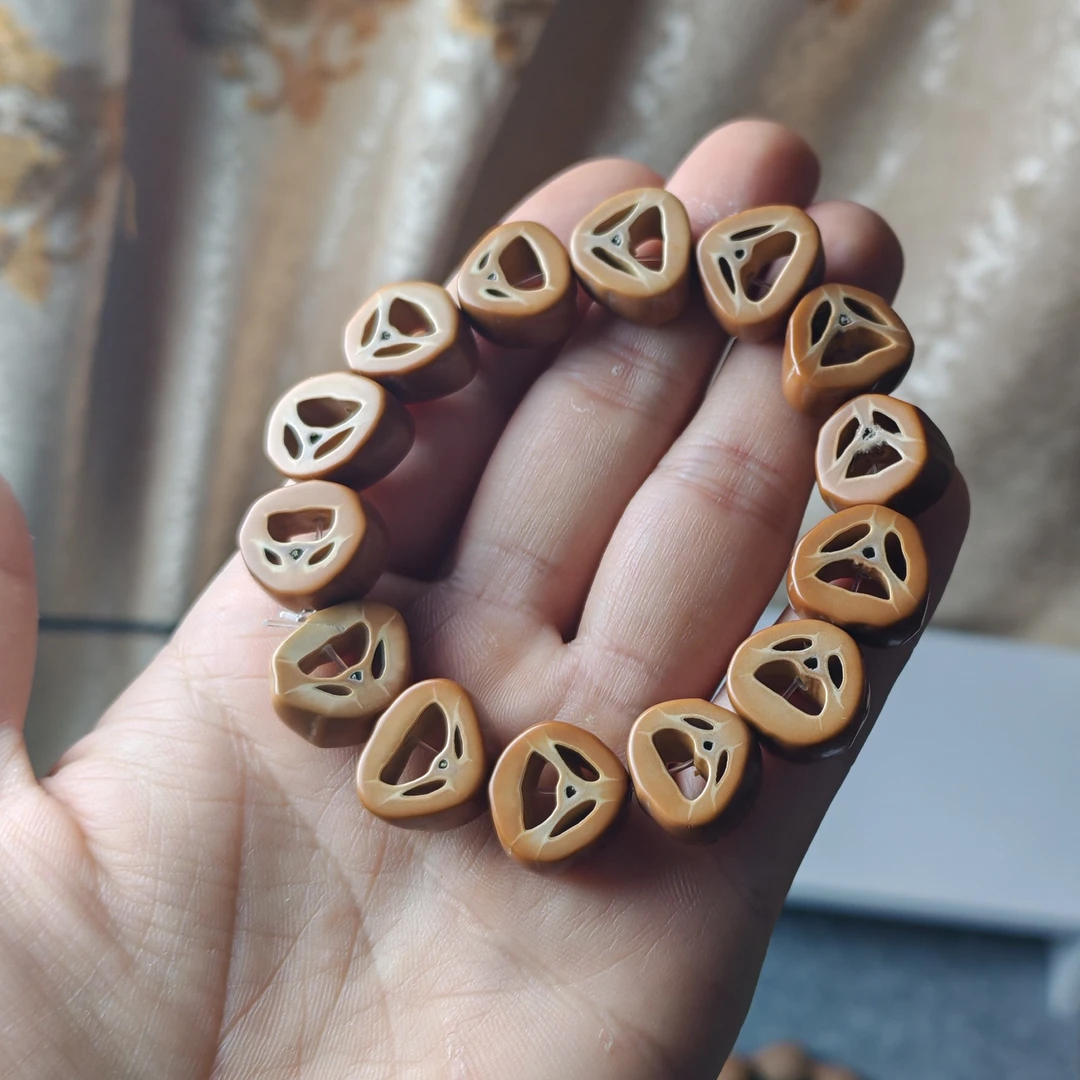ZY专一梅林铁核切片囧脸小人可爱文玩配饰手串