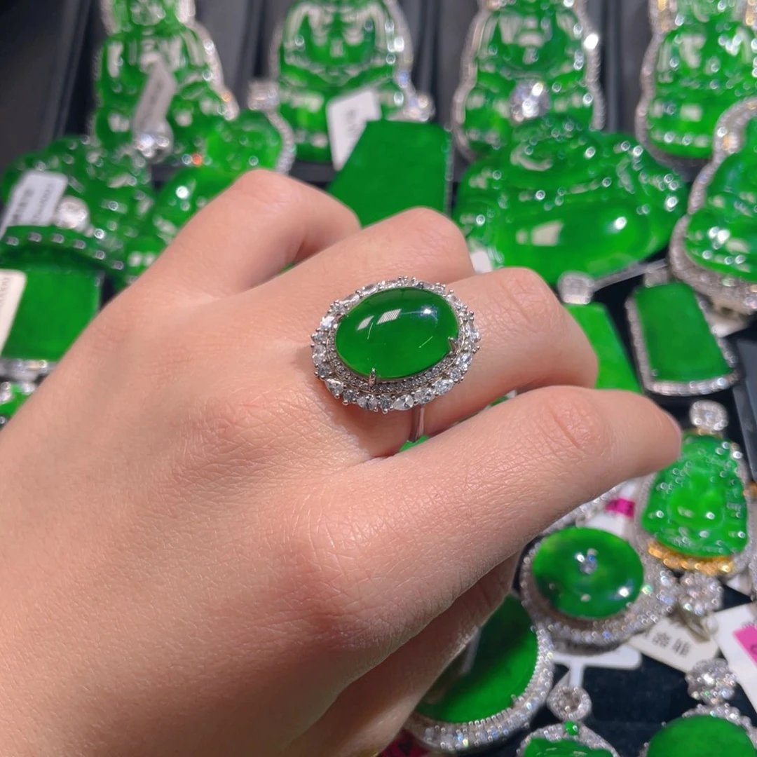 翡翠颈饰未镶嵌保a保真天然翡翠