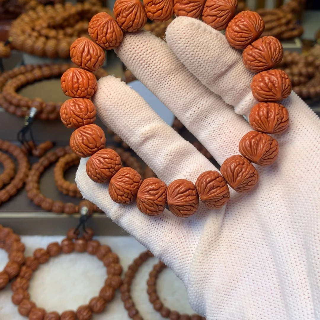 桃核手串秦岭龙纹