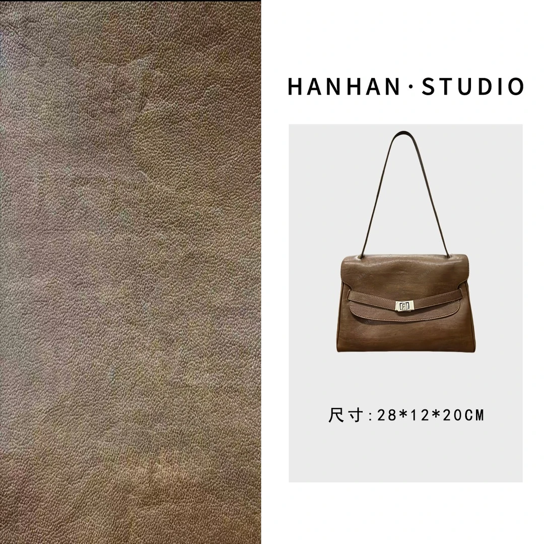 【韩韩甄选】SD-5859-坚果棕 轻奢时尚复古气质小众单肩腋下女包