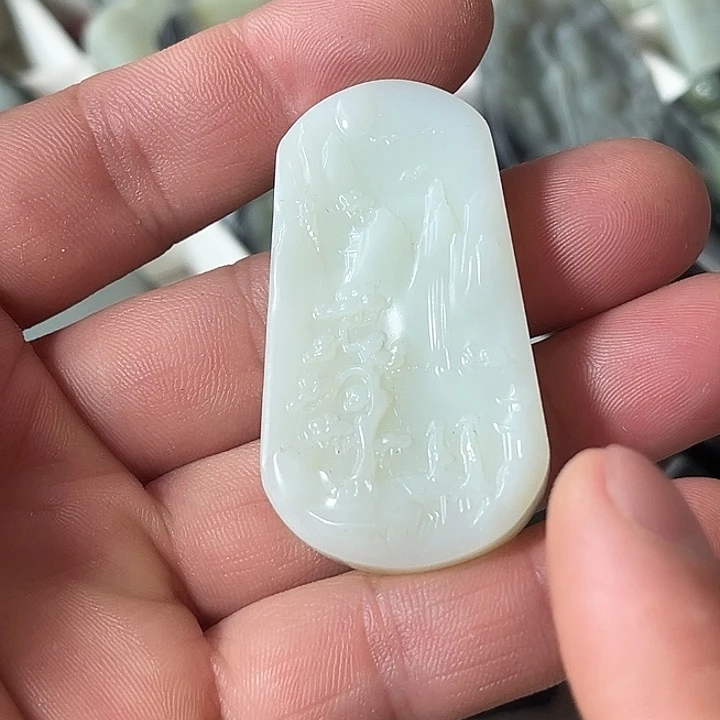 和田玉未镶嵌吊坠(不含链)