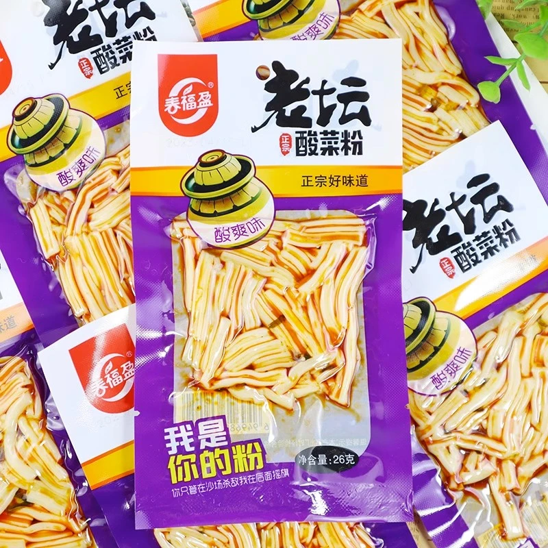 【发30包】春福盈老坛酸菜粉凉粉皮香辣粉小面筋辣条8090后儿时校园