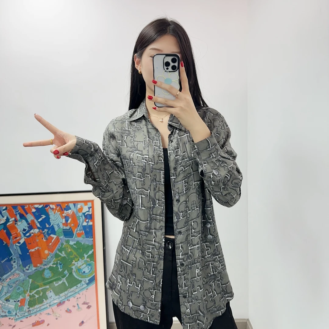 95新 Hermes/爱马仕 真丝衬衫40码/250803JCLXH17