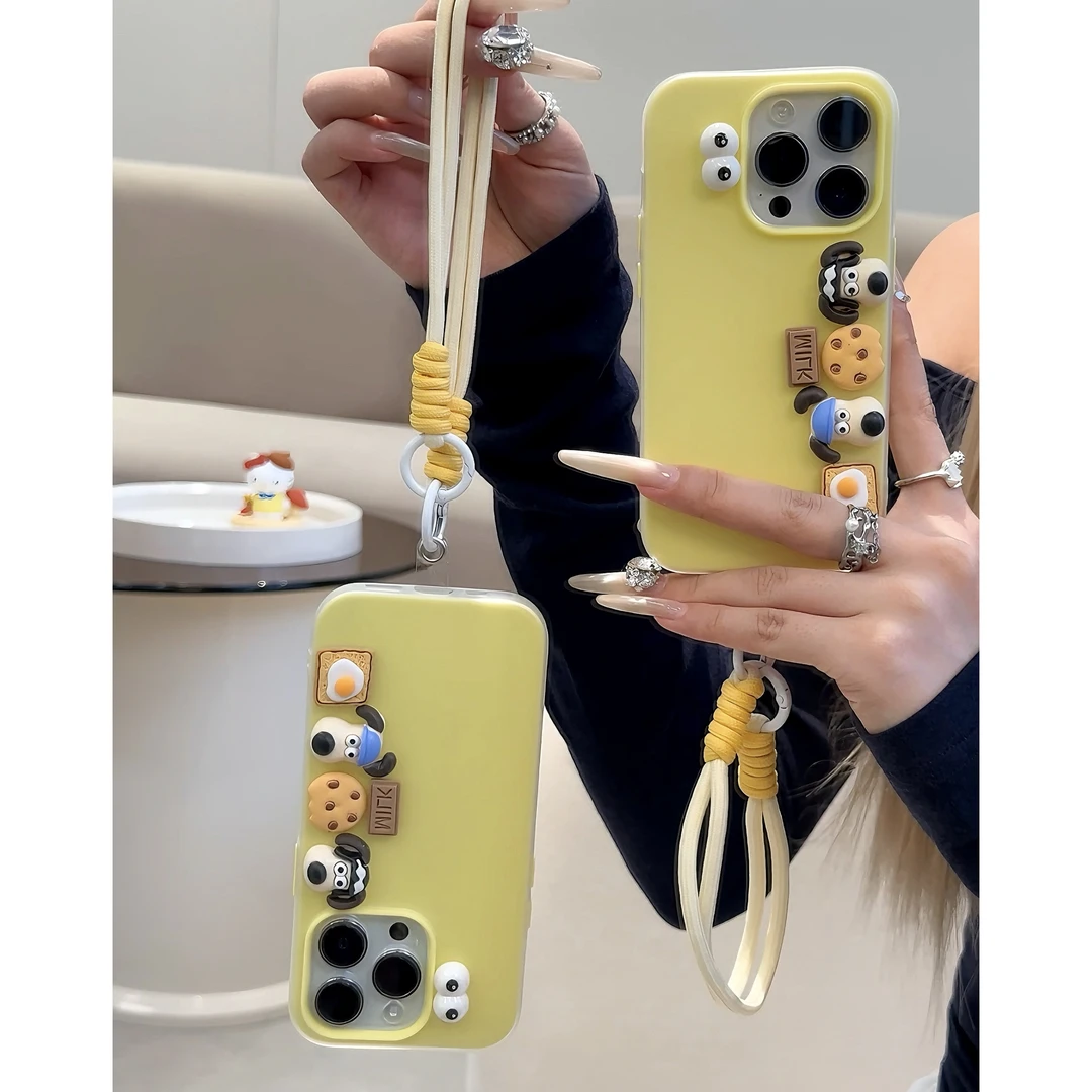 雅天立可爱掌门狗贴件适用iPhone16苹果手机壳华为vivoppo小米15