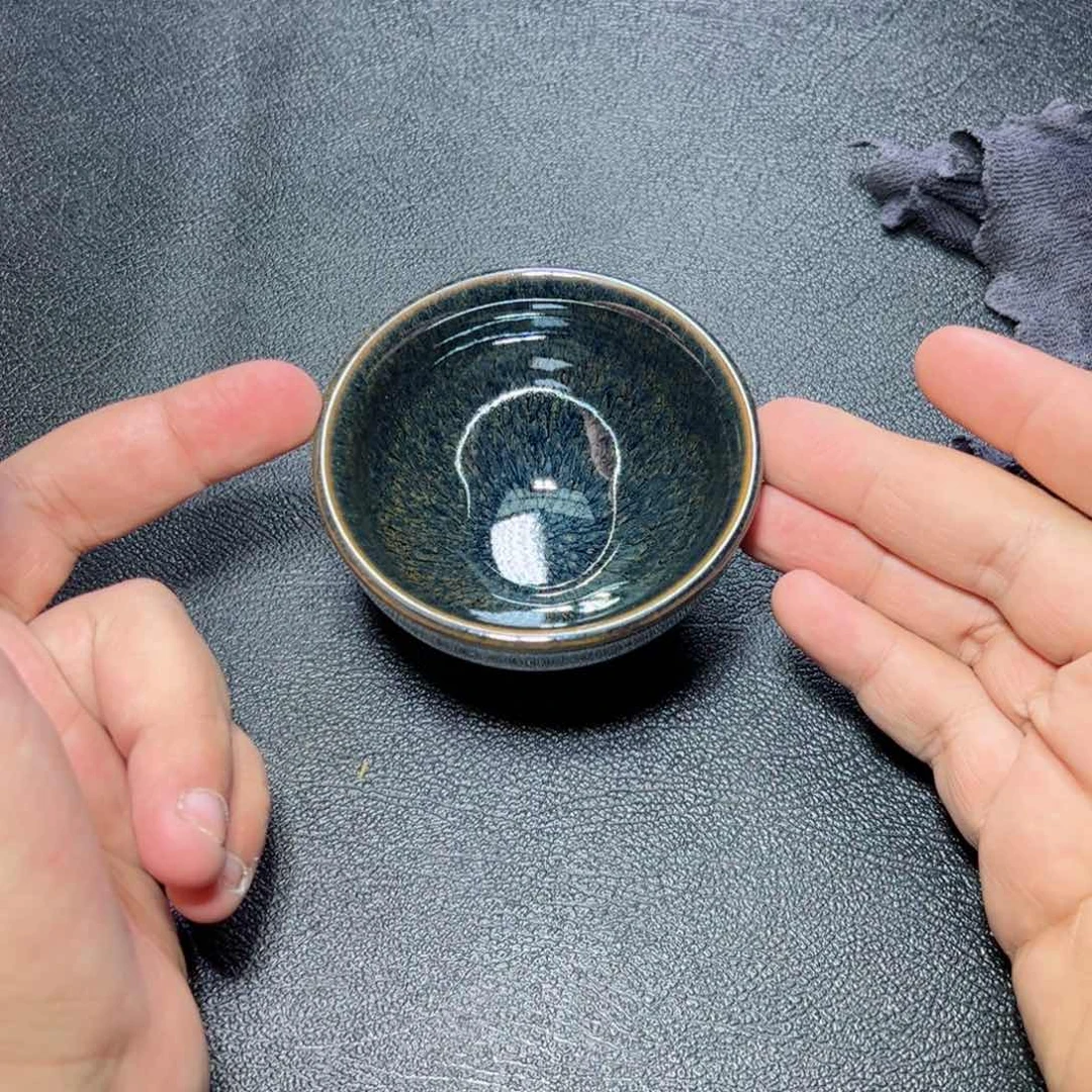 茶盏水墨建窑建盏主人杯