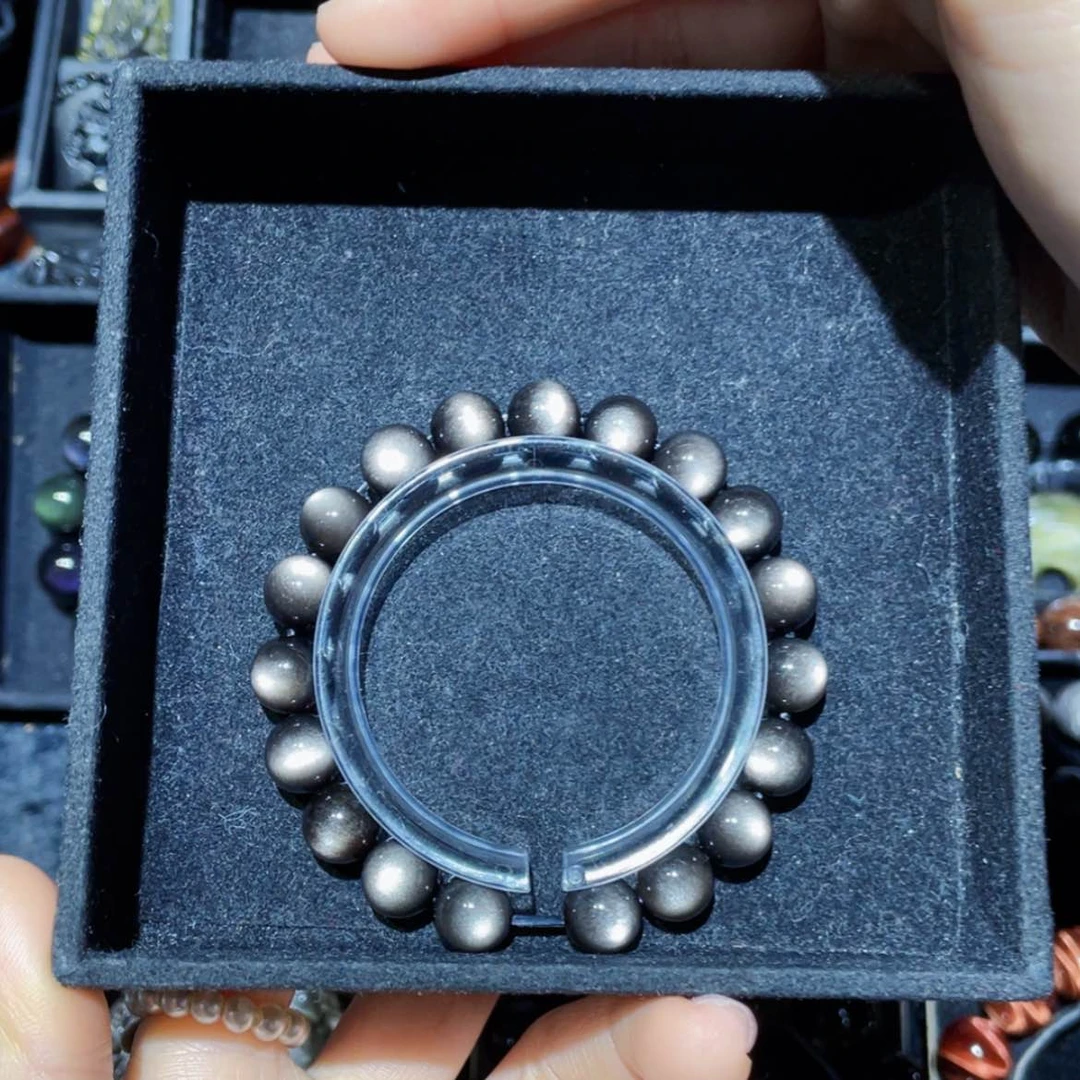 【闪购商品】黑曜岩手链未镶嵌闻*