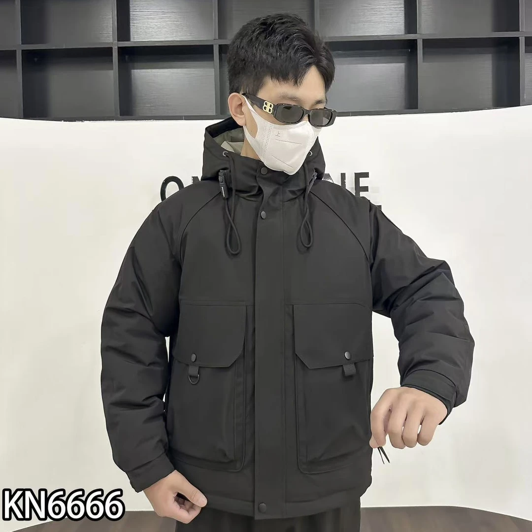 6666男女生潮牌连帽棉服时尚休闲百搭户外防水保暖外套冬季防风