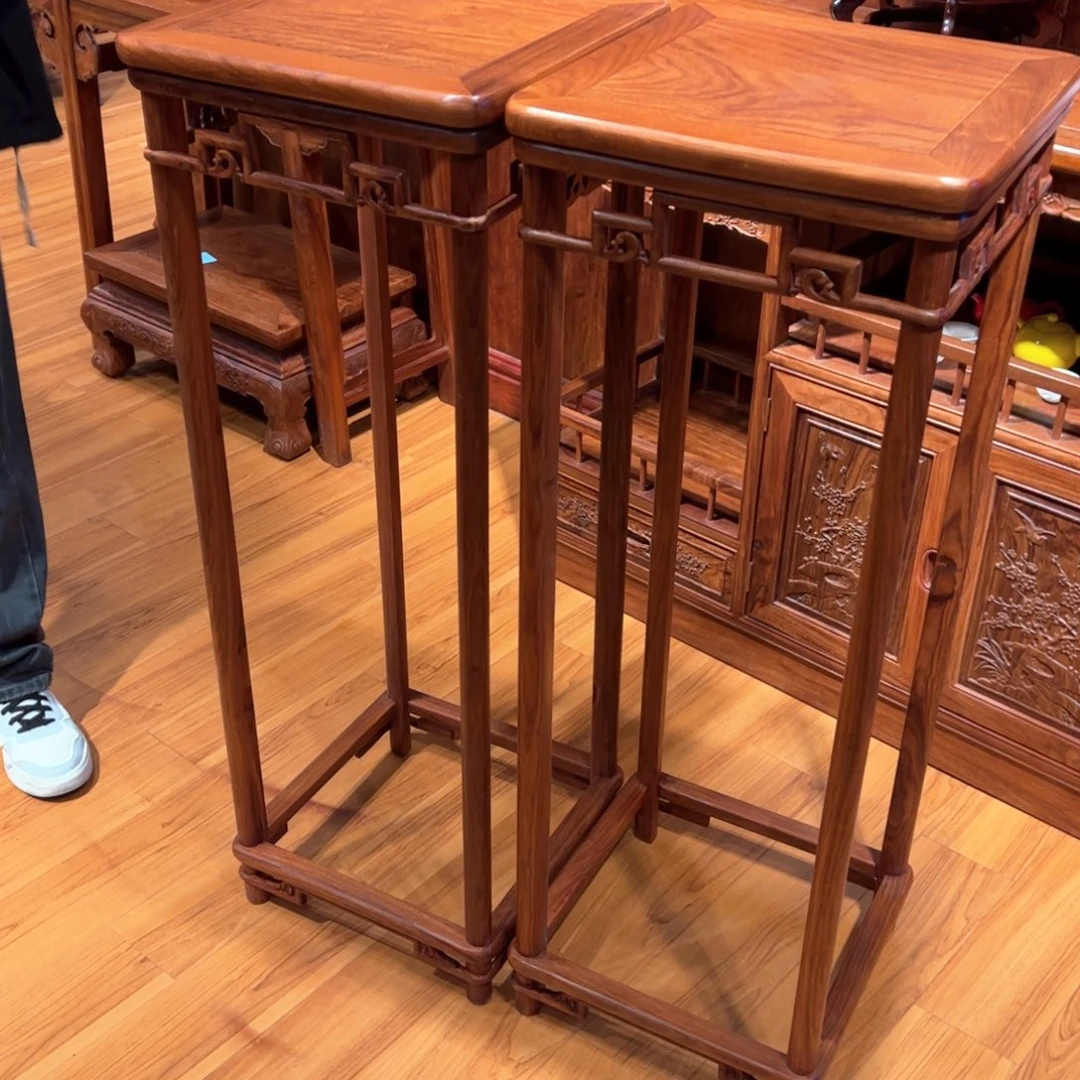 花梨木类家具幺**幺花架一对