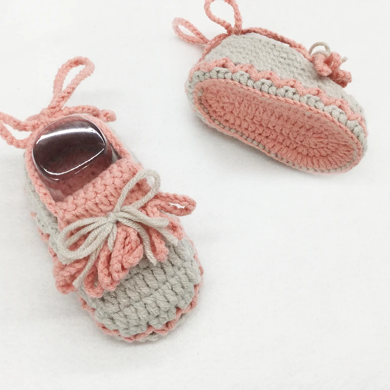 宝宝鞋婴儿鞋手工编织新生儿童毛线鞋diy材料0基础学步鞋钩针教程