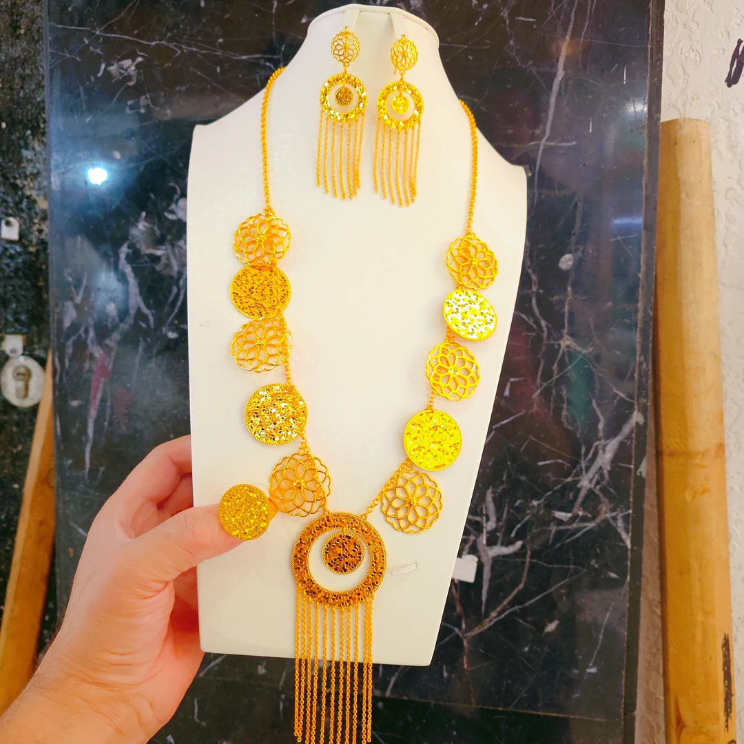 铜合金项链 复古民族风女锁骨链欧美金色ئالتۇن پەداز