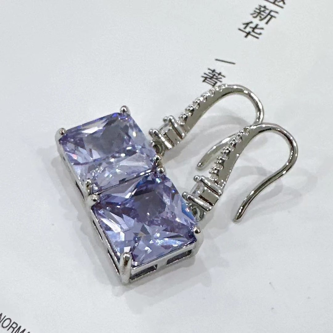 臻选耳饰 经典百搭紫耳坠806