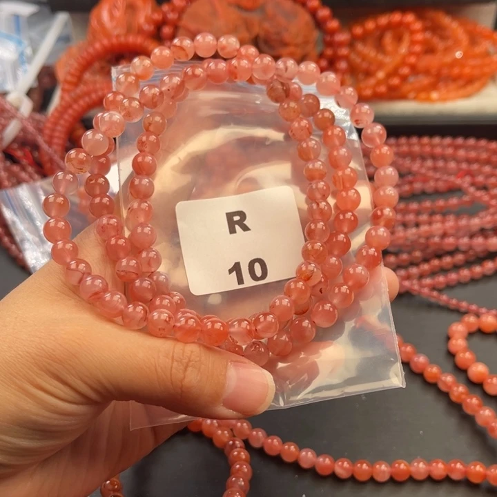 南红玛瑙未镶嵌多样性发货默认微瑕称重7mm