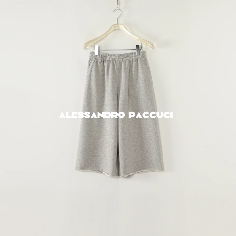 AP洛哥54199KQ/-1【逐境】100棉松紧腰直筒版卷边休闲时尚七分裤