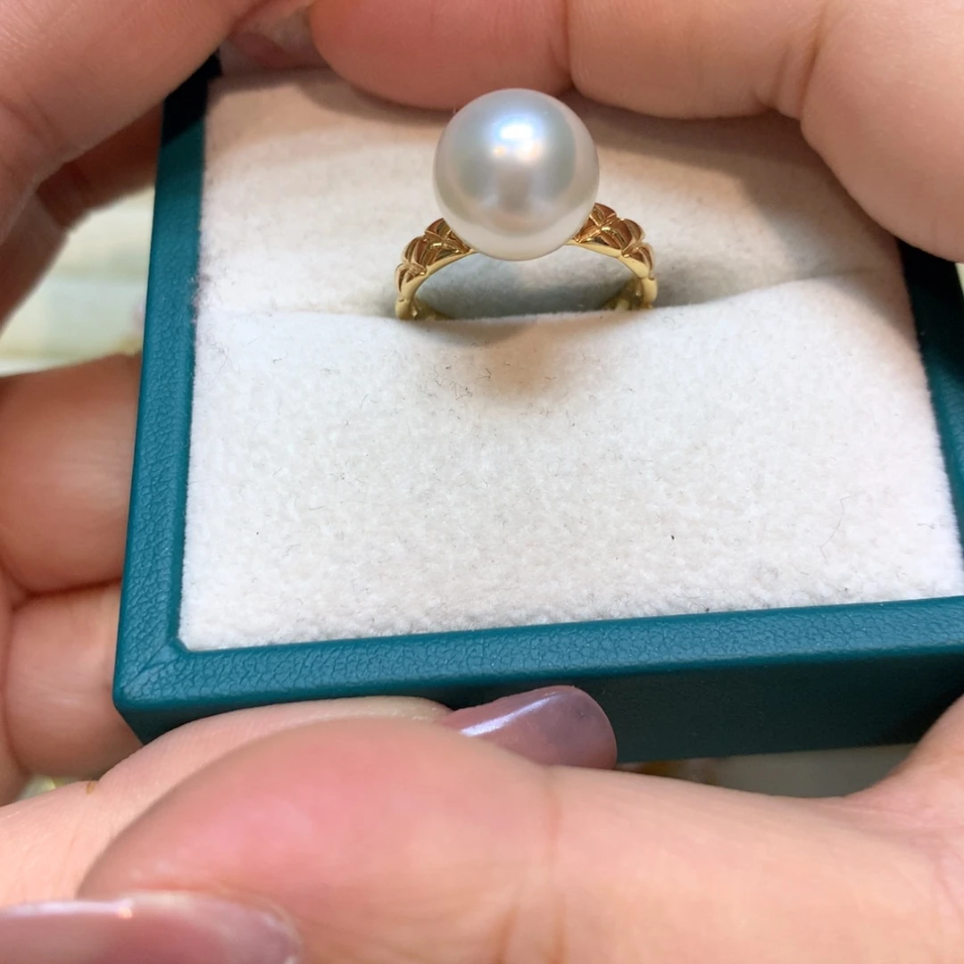 海水珍珠戒指银S925镶嵌