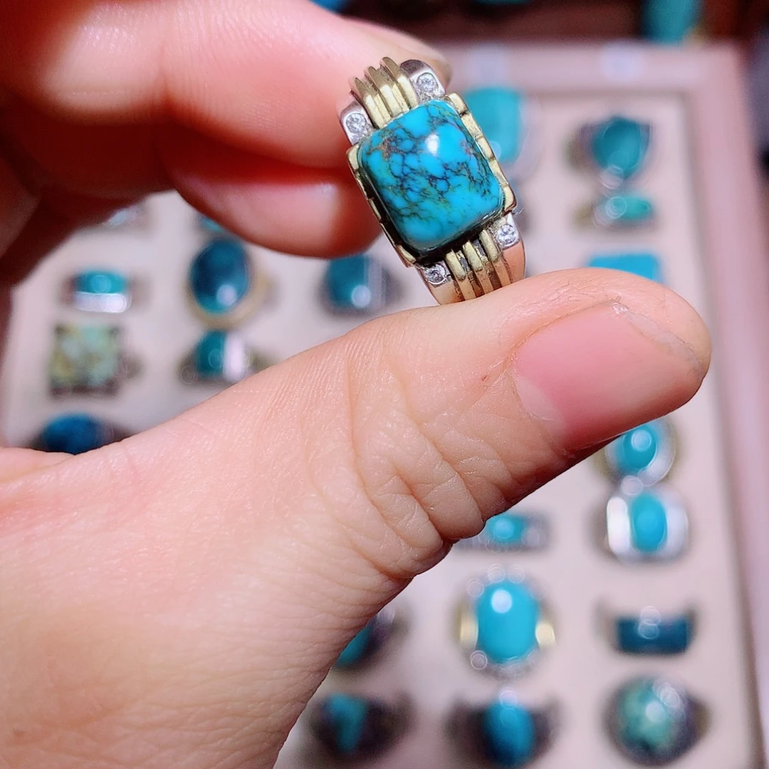 绿松石银S925镶嵌颈饰