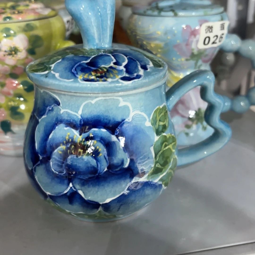 景德镇手绘高温釉下彩陶瓷茶具