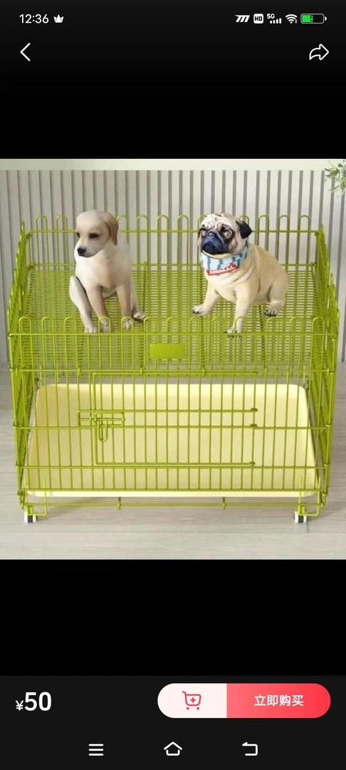 折叠加粗纳米烤漆宠物展示笼家用便捷中小型犬室内狗笼