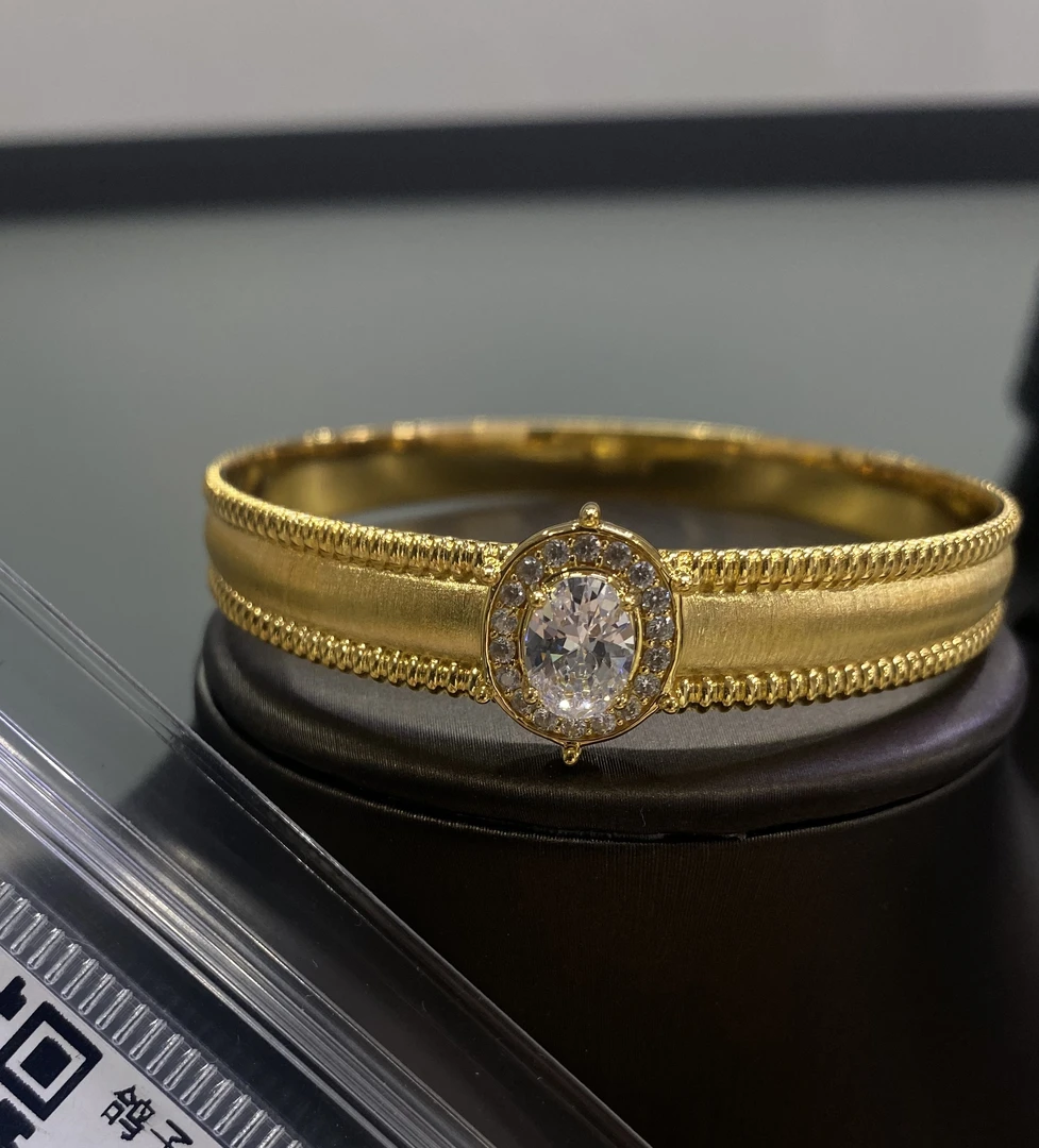 足银手镯 鸽子蛋手镯