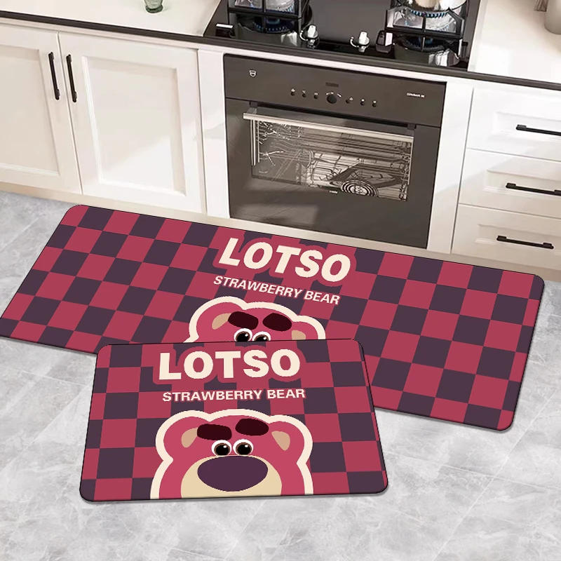 【两块装】草莓熊两件套家用浴室 厨房 门口台面桌面垫子
