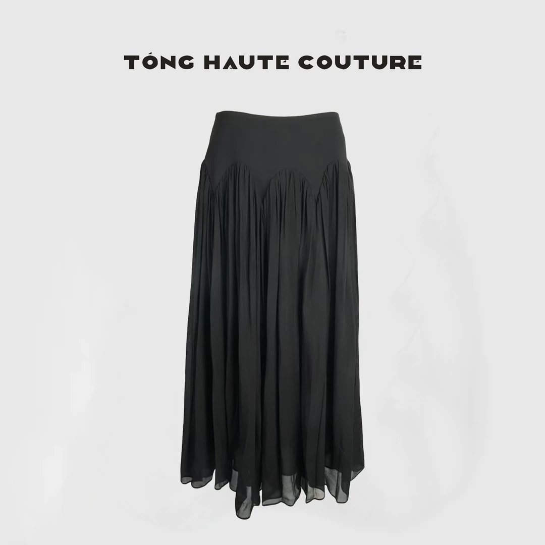 【落花】醋酸时尚百搭气质A字裙高腰半身裙 YQ188