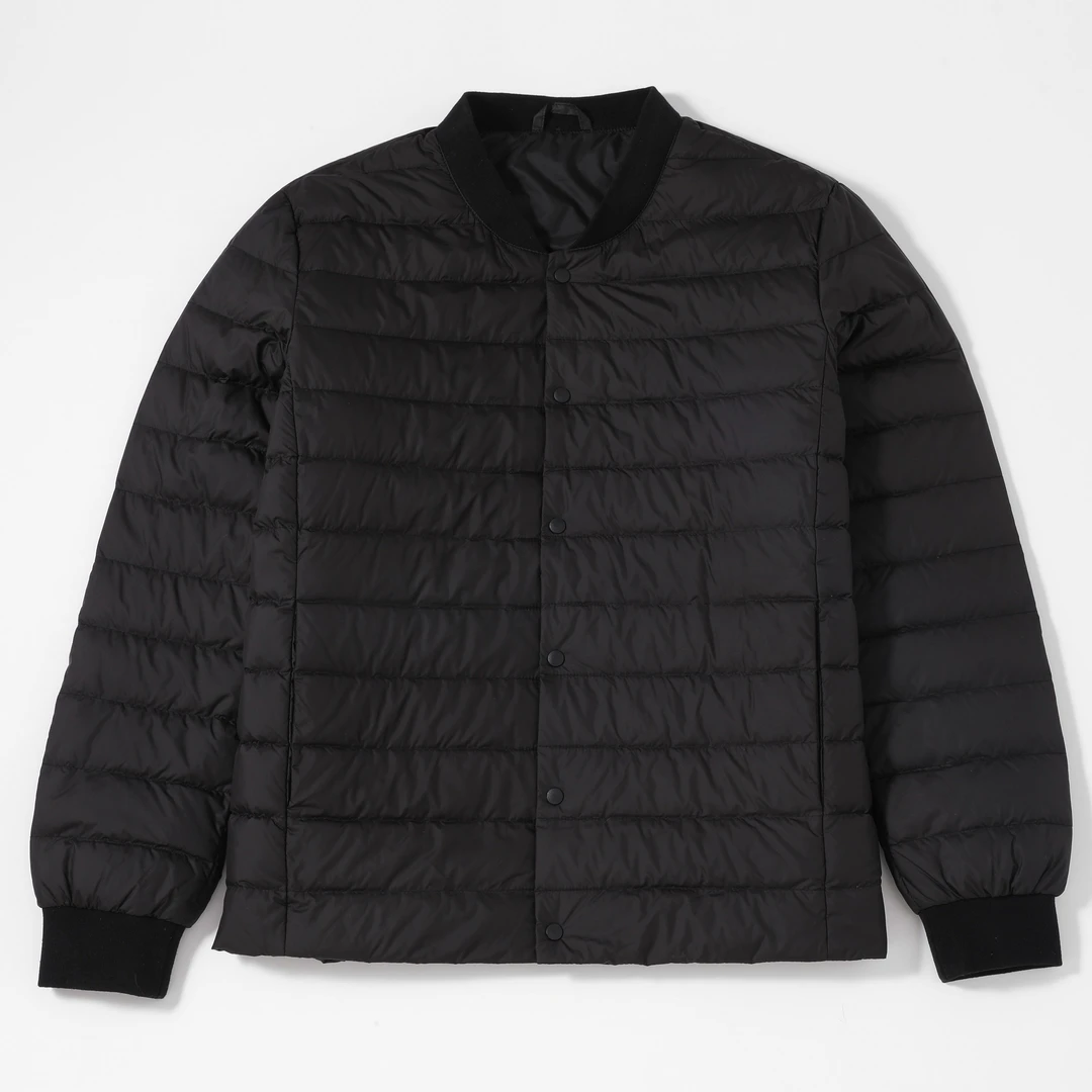 卡赛尼男款爸爸装长袖羽绒衬衣内胆中老年休闲内搭外穿