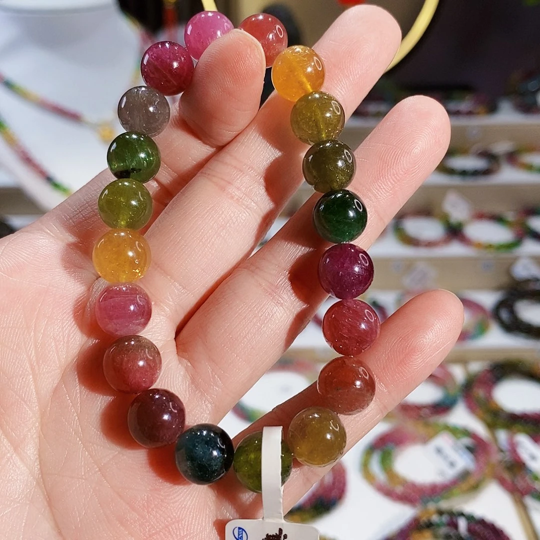 碧玺手链未镶嵌G2406素圈颜色微差