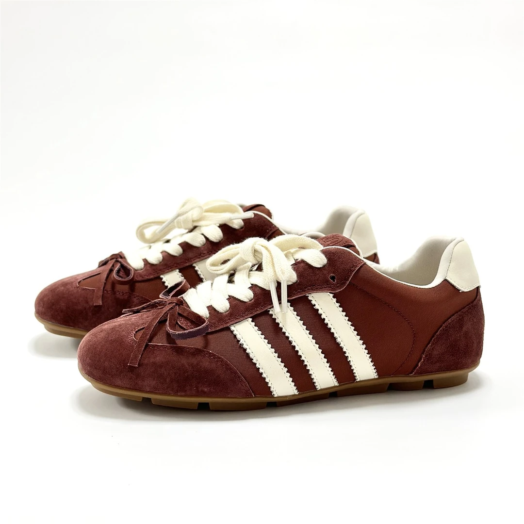 古三杠女式道德训练鞋，轻便，小，超软，休闲运动，阿甘鞋，新潮