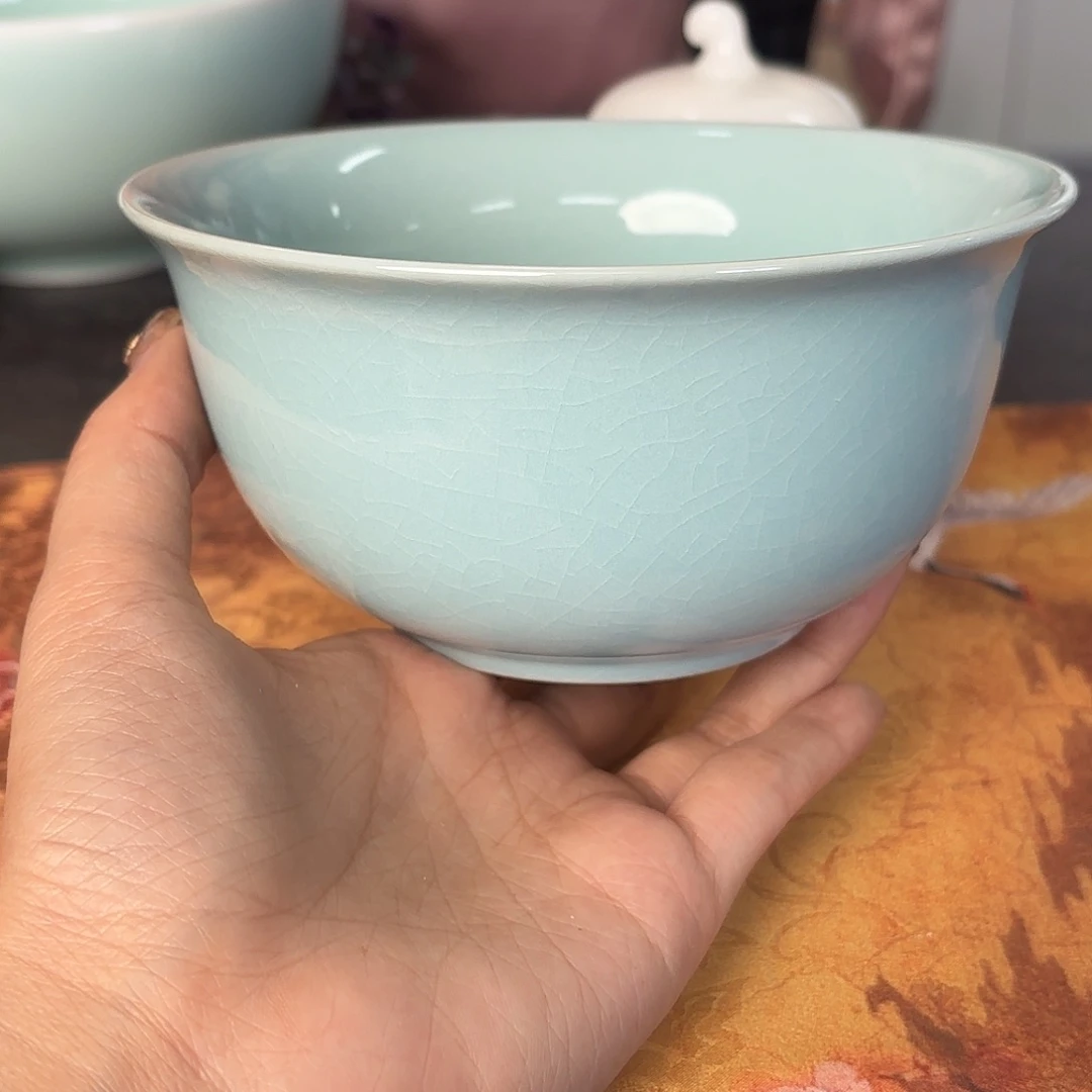 龙泉云间青瓷小米茶器