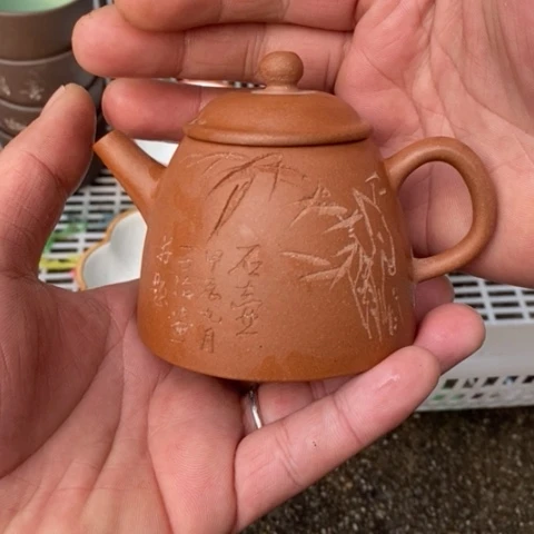紫砂茶壶老段泥清泉130cc左右