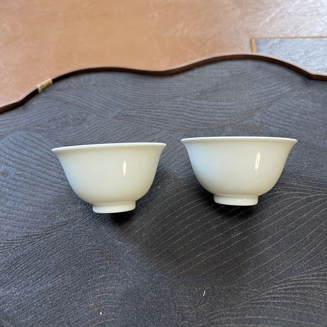 艺家仁白瓷单杯手绘白胎杯主人杯手工陶瓷纯白茶杯品茗杯茶具家用