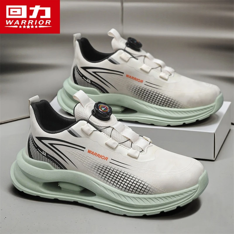 回力男鞋冬季2025新款轻便软底跑步减震旋转纽扣运动休闲防滑潮鞋