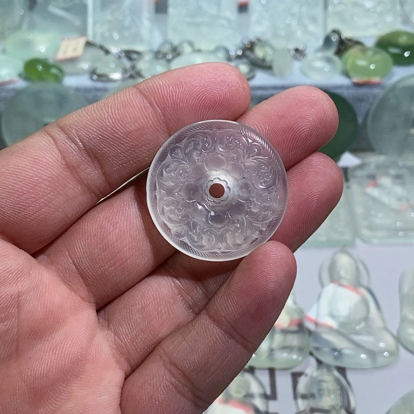 【闪购商品】蛇纹石玉颈饰合金K*