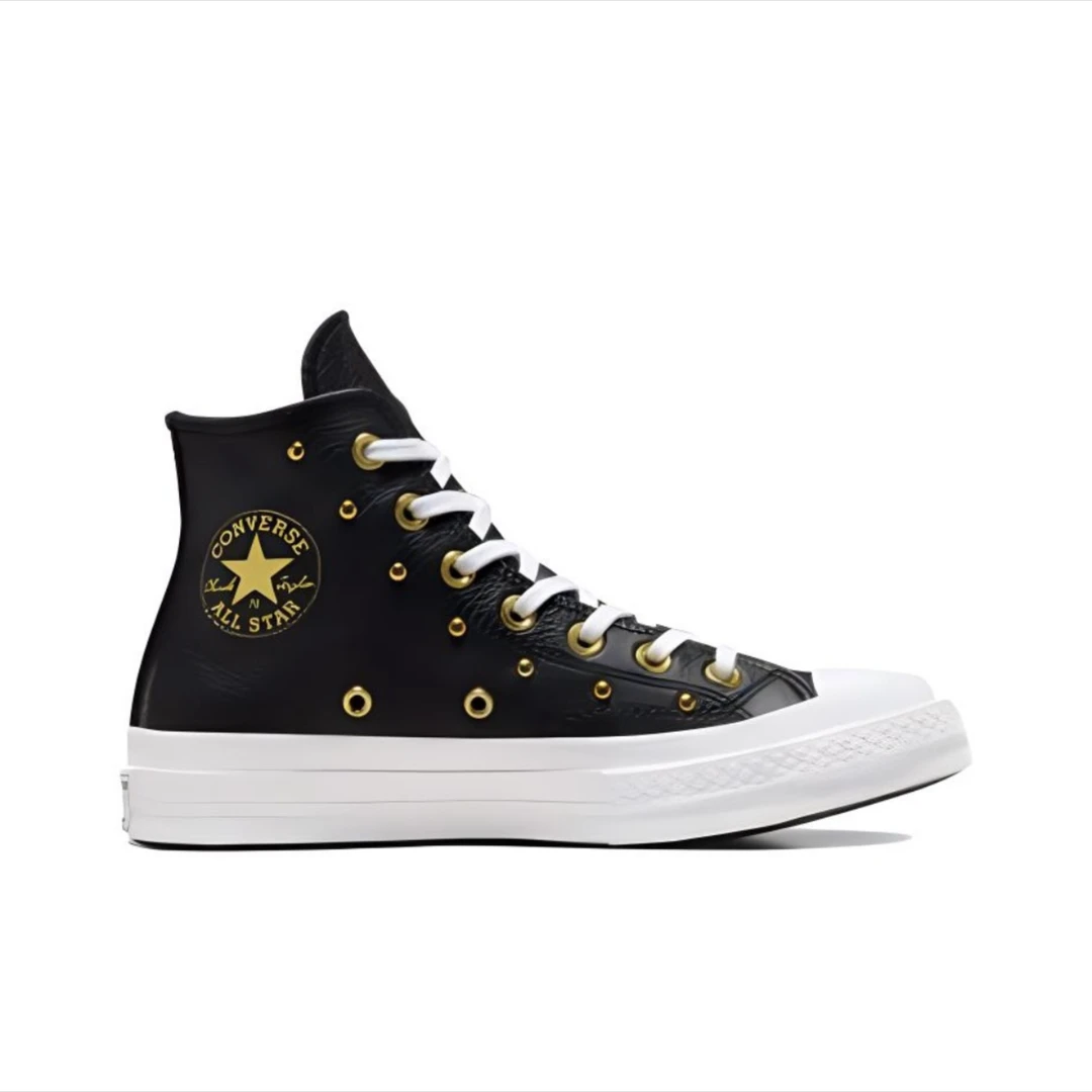 Converse匡威 百搭 防滑耐磨 高帮 帆布鞋 男女同款 黑色A06809C