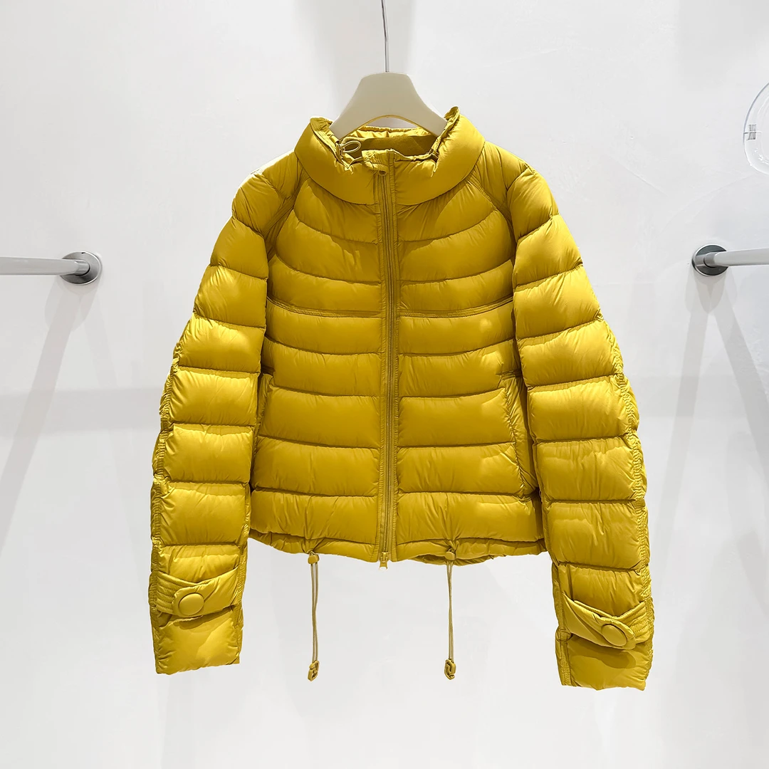 浅娅90白鸭绒排骨服羽绒服女短款冬季外套2025新款立领羽绒衣冬装