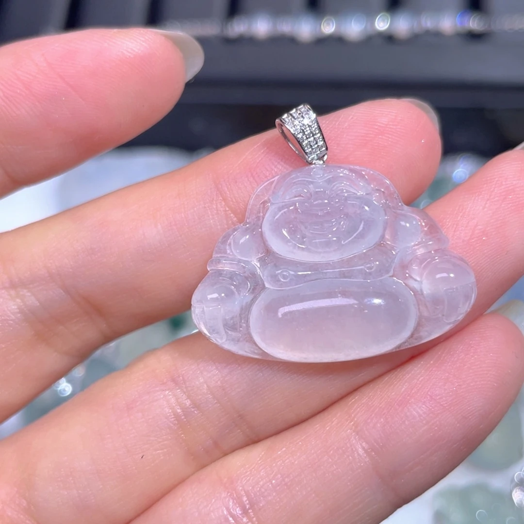 颈饰18K金镶嵌翡翠翡翠