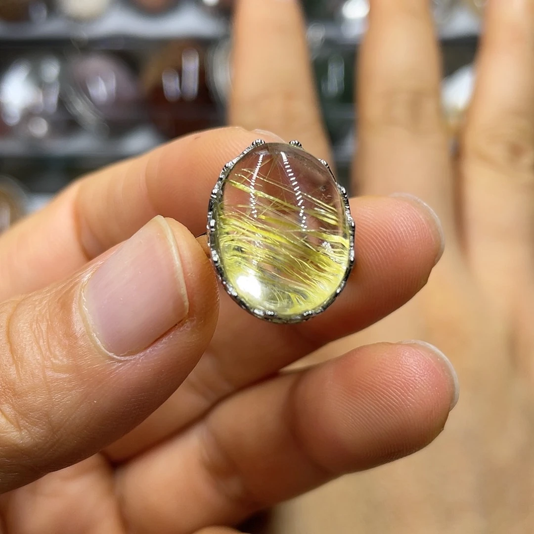 【闪购商品】水晶珠宝半成品银S925镶嵌戒指