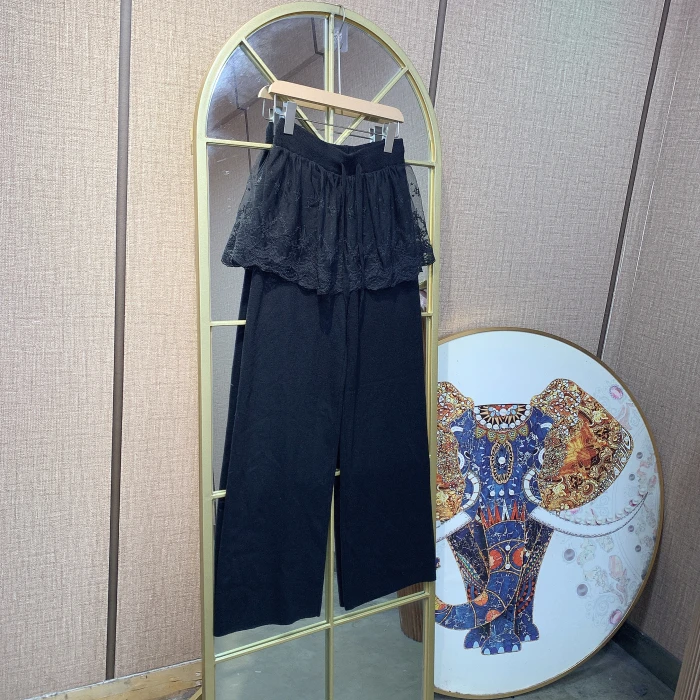BS159孕妇黑色针织裤90-140