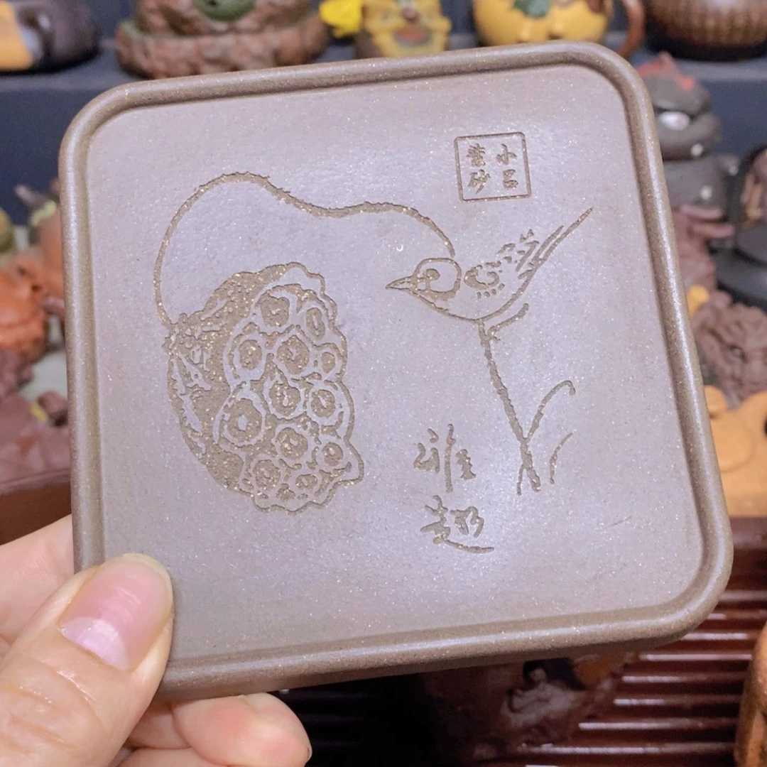 茶杯绿泥紫砂紫砂