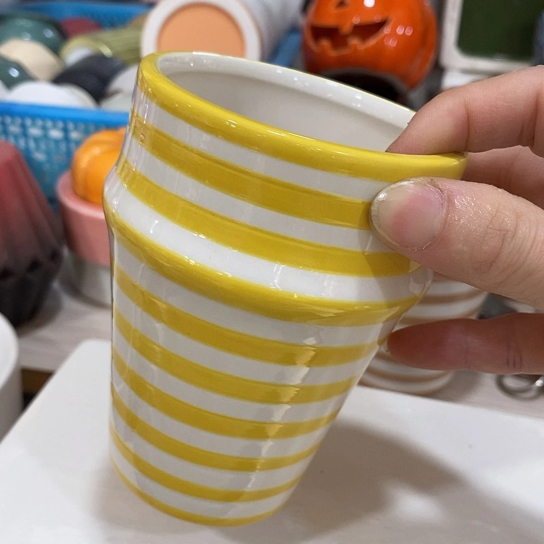 陶杯子陶盆有孔 瑕疵介意勿拍