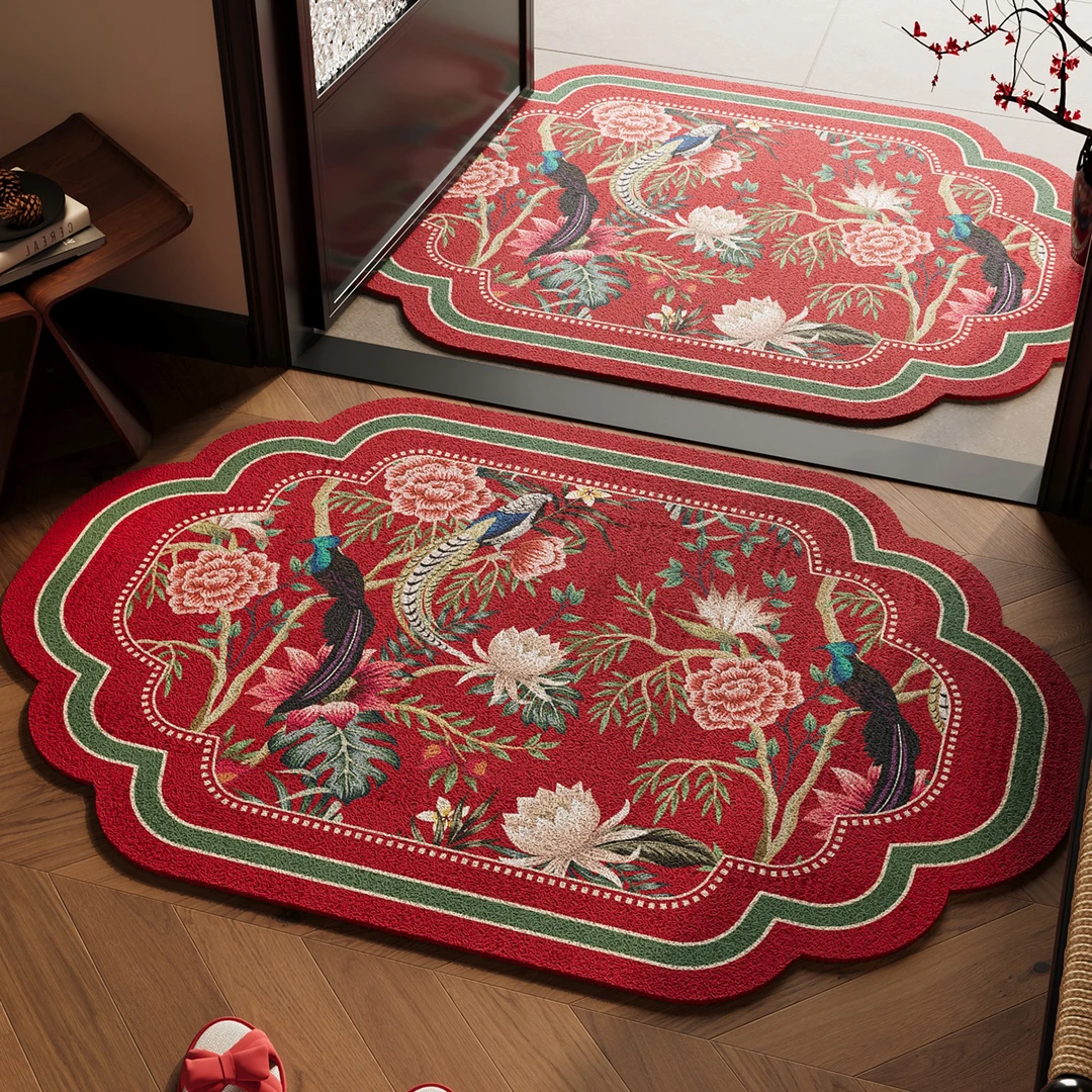 入户门地垫丝圈PVC防滑脚垫耐脏除尘免洗地毯可裁剪进门玄关门垫