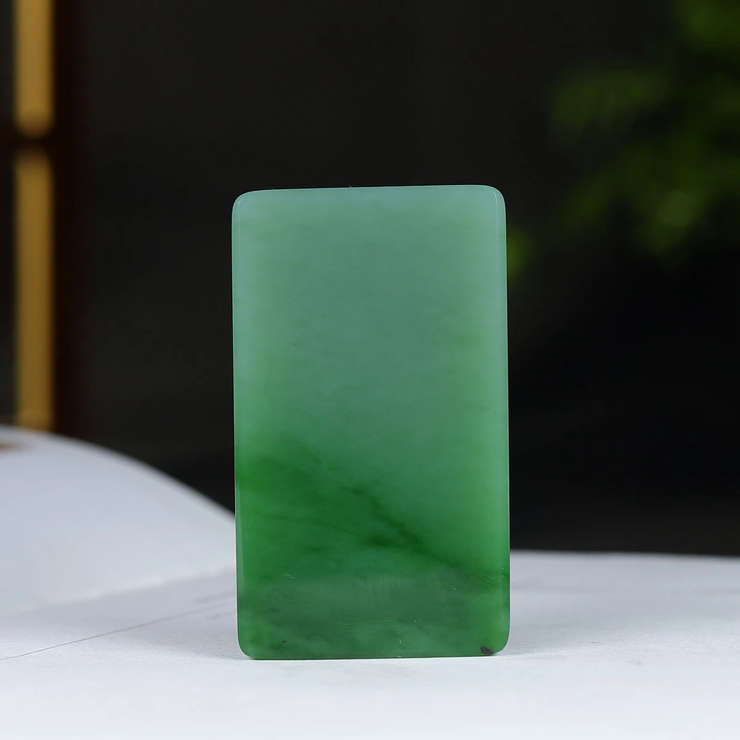 1228137和田玉碧玉无事牌