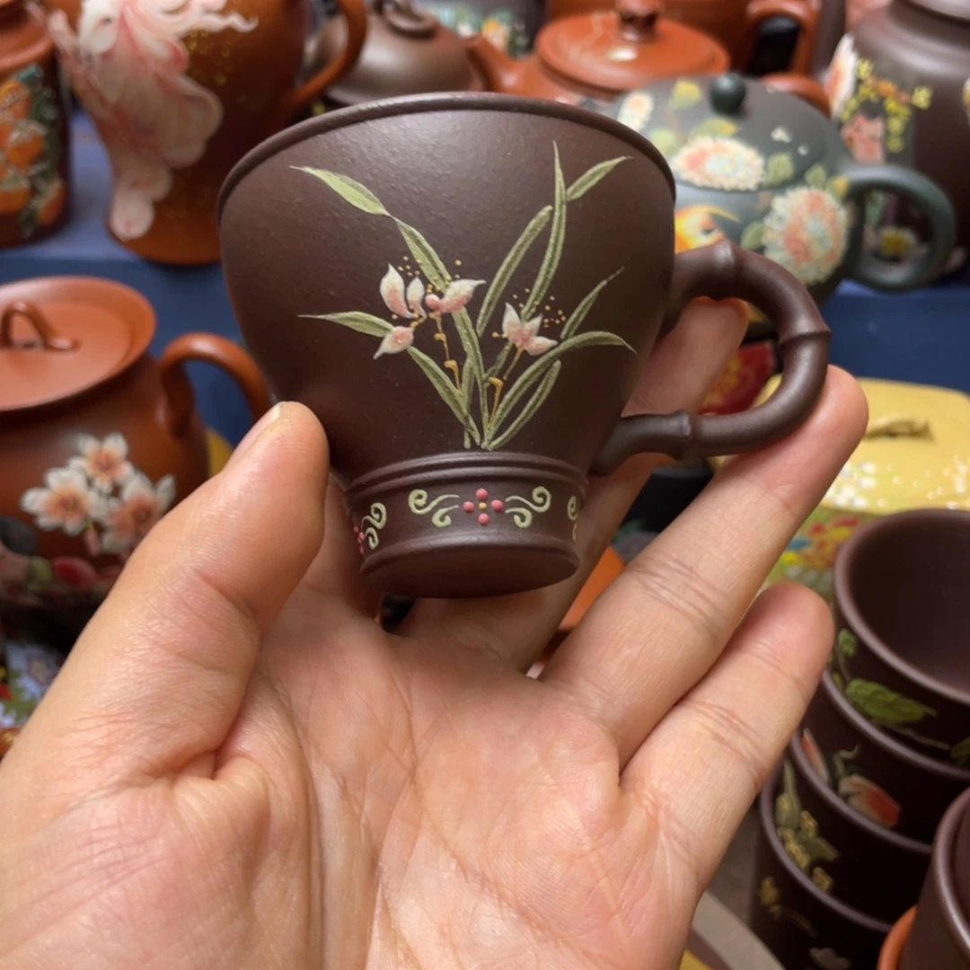 茶杯红泥紫砂主人杯100cc