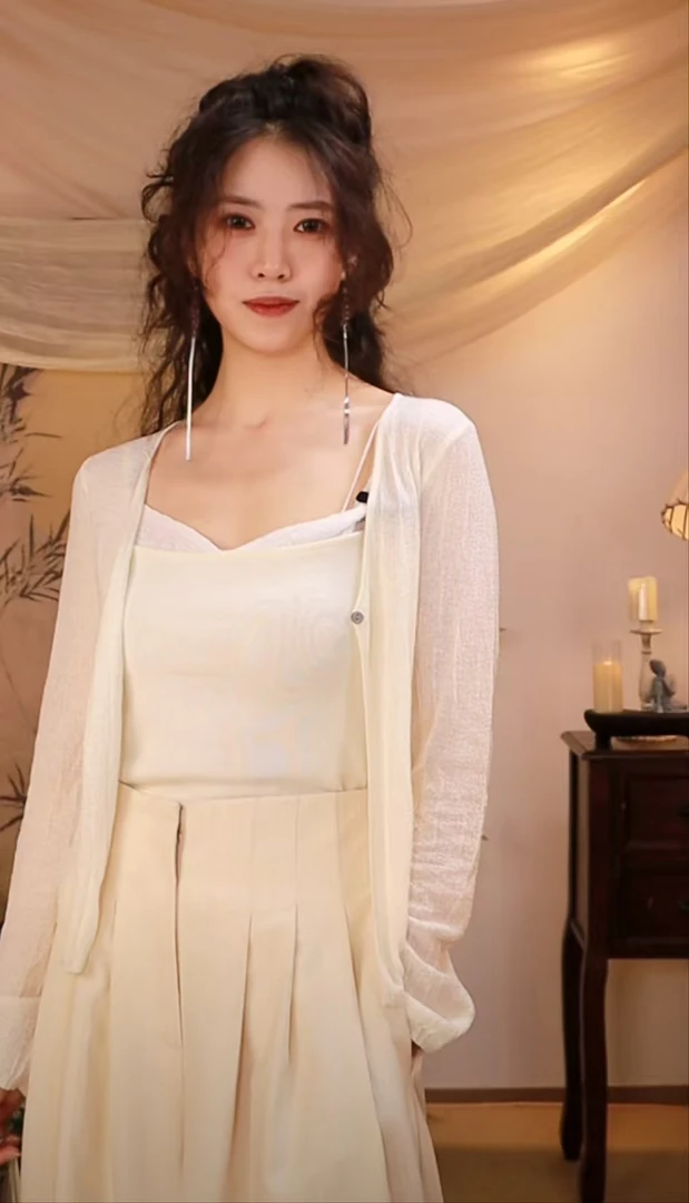 两件套长袖针织打底衫洋气复古优雅内搭女春夏修身上衣