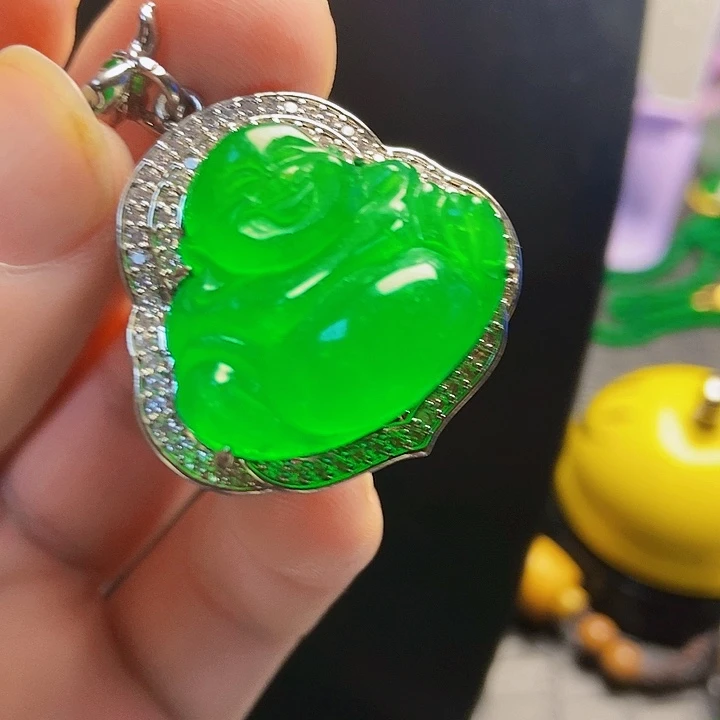 翡翠银S925镶嵌颈饰