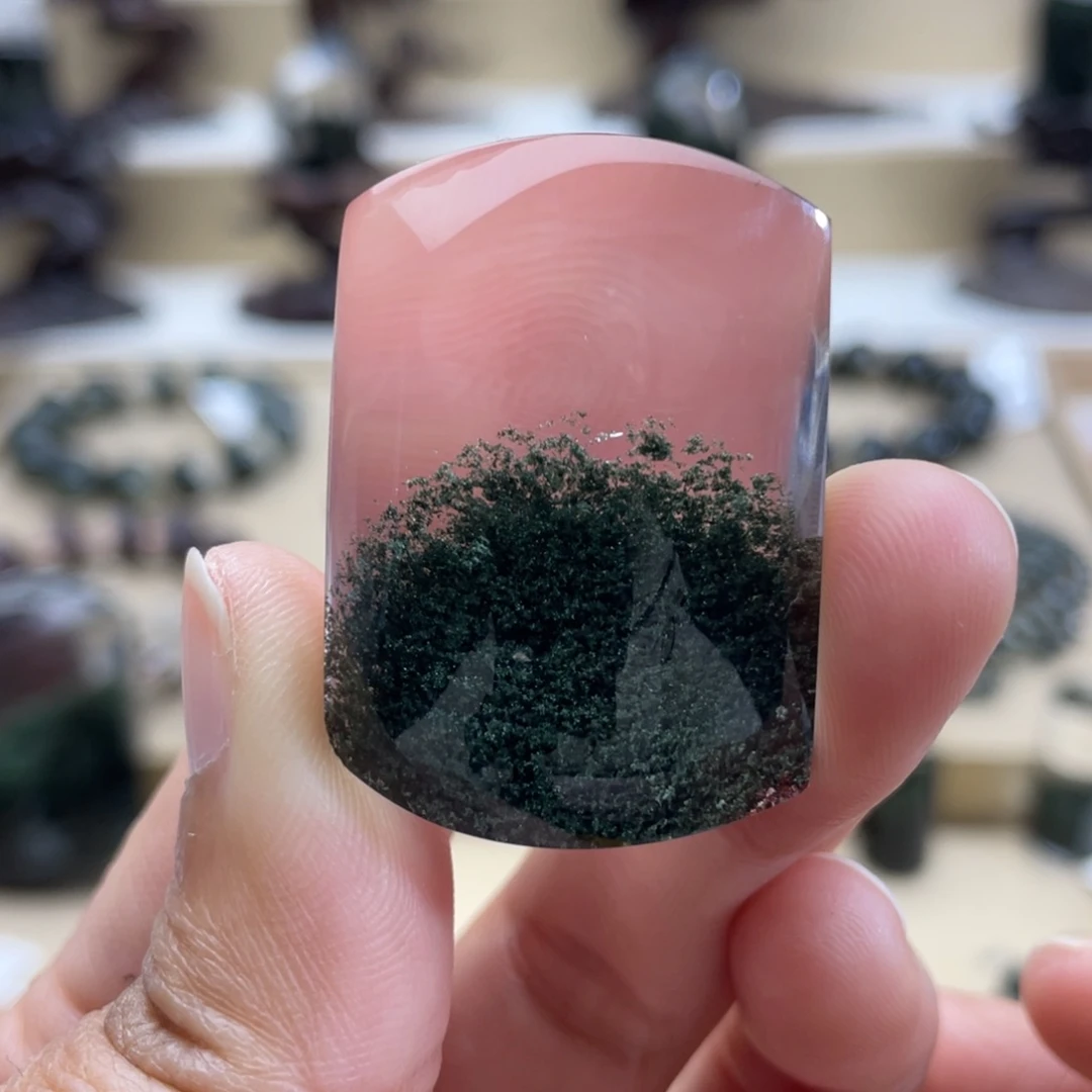 水晶颈饰未镶嵌绿幽灵吊坠